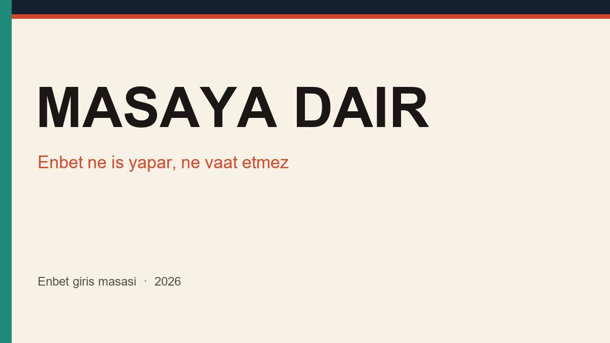 Enbet hakkında yazı kapağı